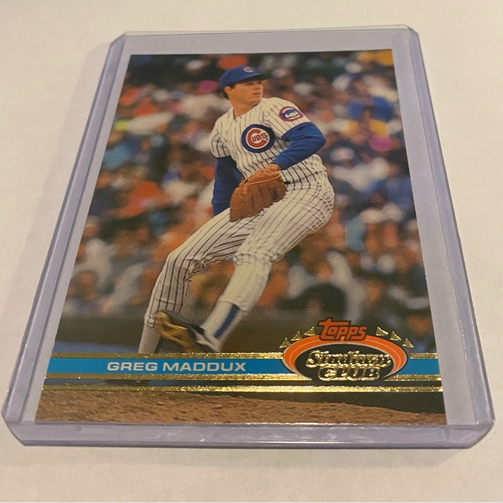 Greg Maddux 1991 Topps Stadium Club Baseball Card #126 Vintage Collectible